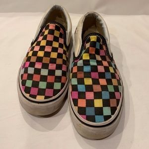 Vans Slip On Shoes  - Unique Checkboard Style